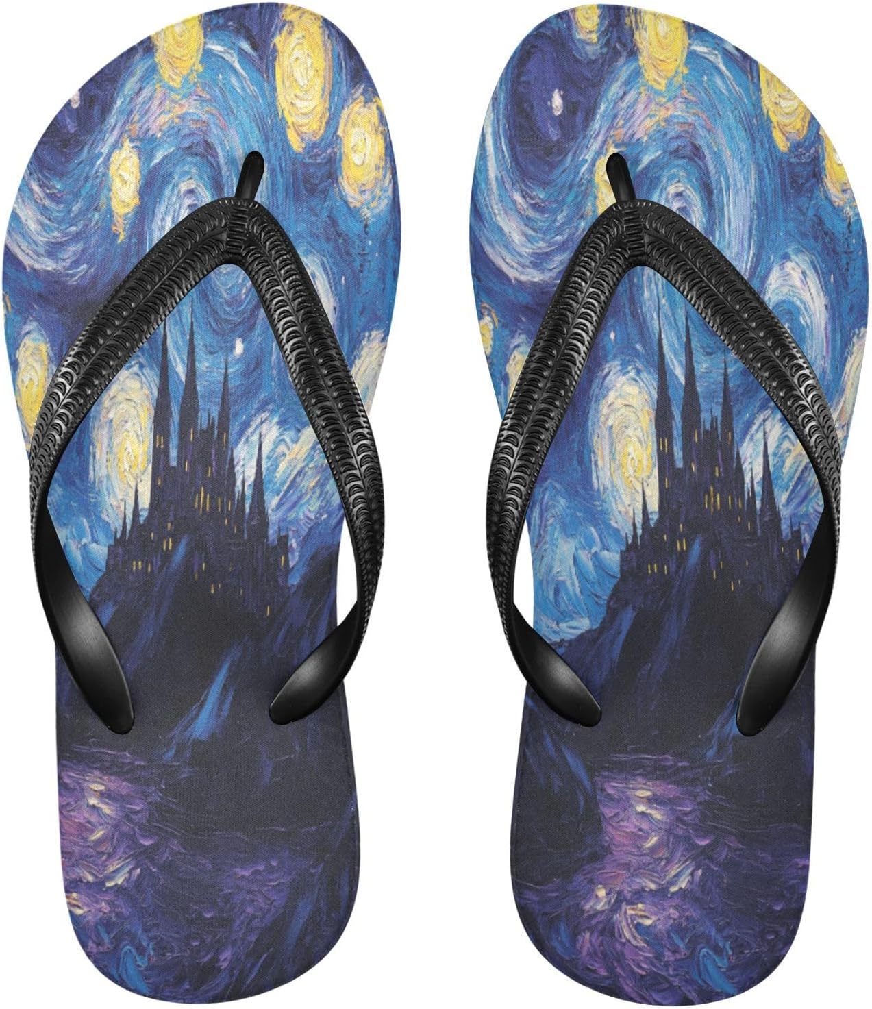 

Мужские летние шлепанцы Castle Starry Blue с ремешком, для пляжа и душа, резиновые, противоскользящие, для прогулок Sinestour