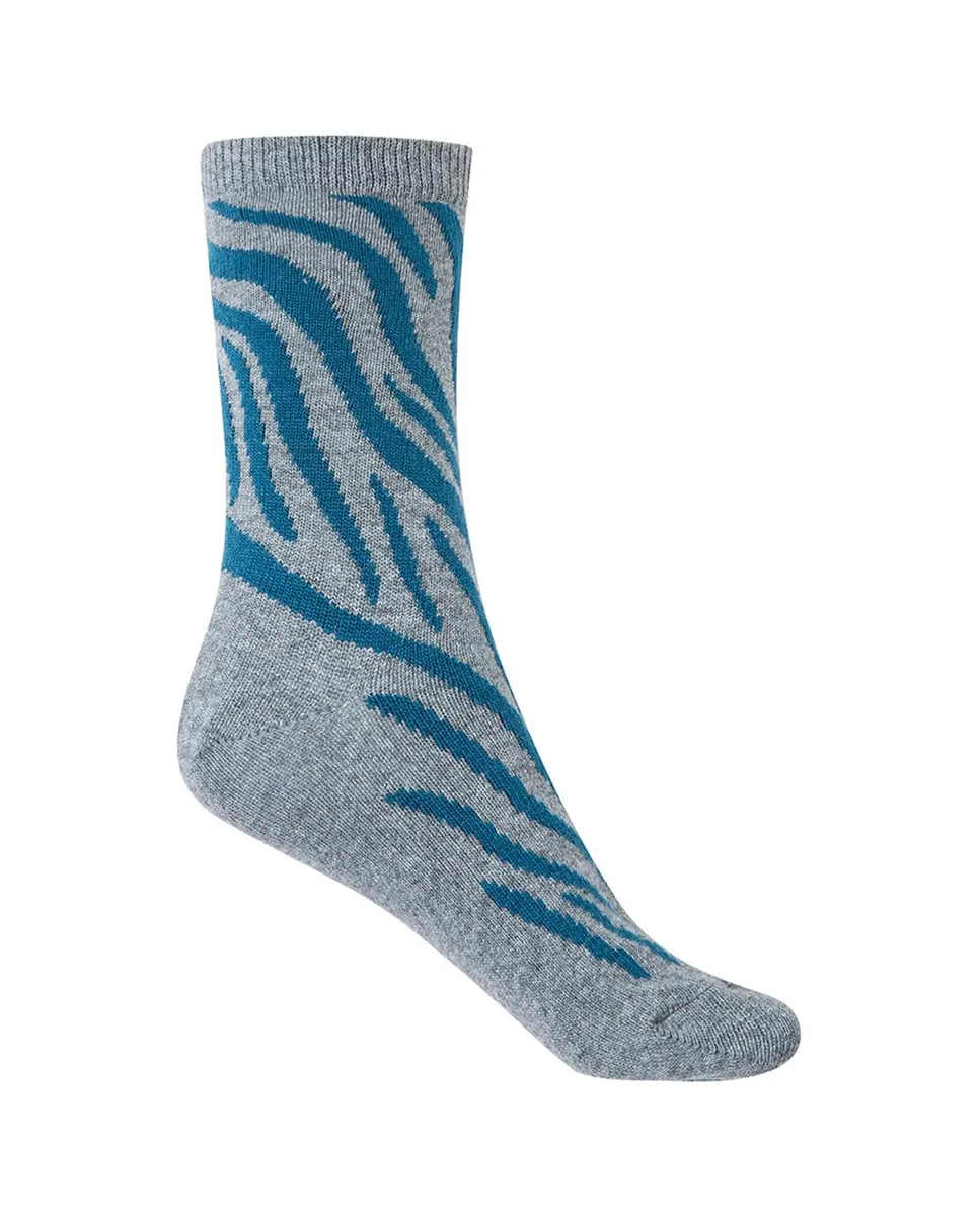 

Женские короткий носки из кашемира и шерсти с принтом Сделано в Испании Punto Blanco, серый