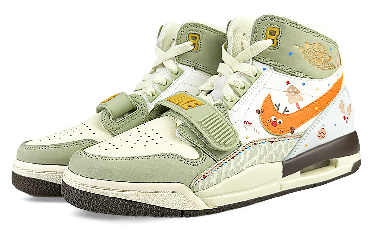 Баскетбольные кроссовки Legacy 312 Vintage Men High-top Yellow/green Jordan — фото 3