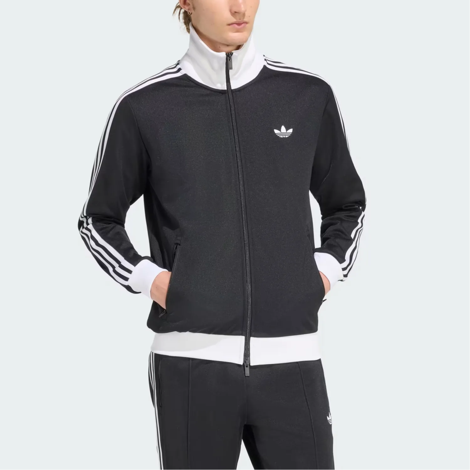 Свитер zip beckbenbauer Adidas Originals, черный — фото 3