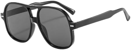 

Солнцезащитные очки большого размера 2026 Shield для женщин. Классический винтажный стиль. Модные большие женские солнцезащитные очки. Очки с заклепками MTZJH, Black Gray