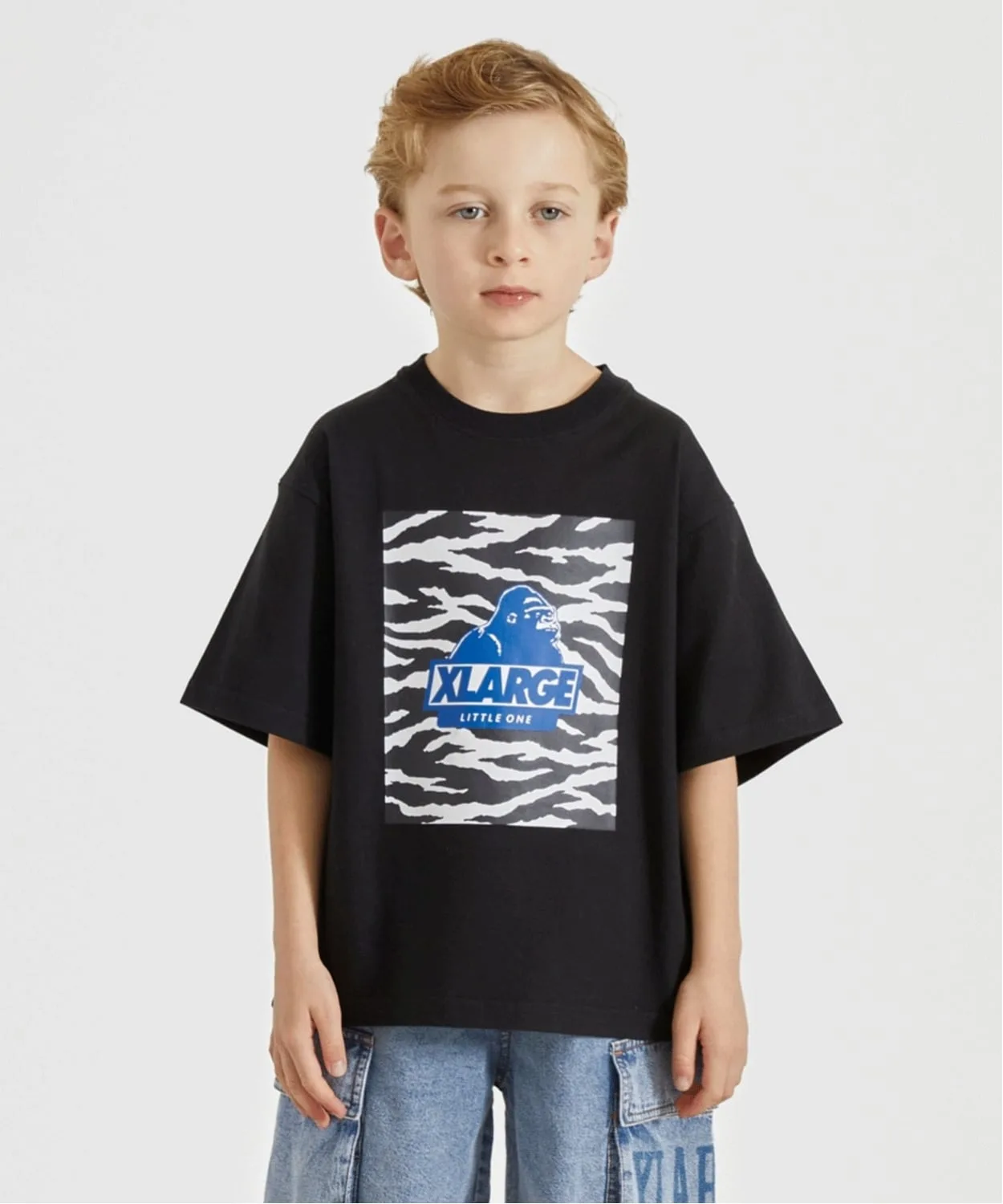 Детская футболка с зебровым принтом XLARGE KIDS чёрная