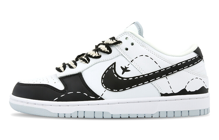

Кроссовки Nike Dunk Skateboarding Shoes Men Low-top White/black, черный/белый