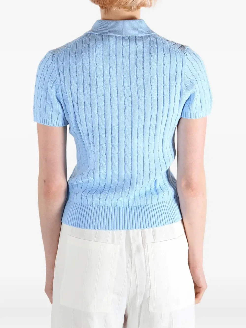 Кардиган с короткими рукавами и косичкой POLO RALPH LAUREN, синий — фото 4