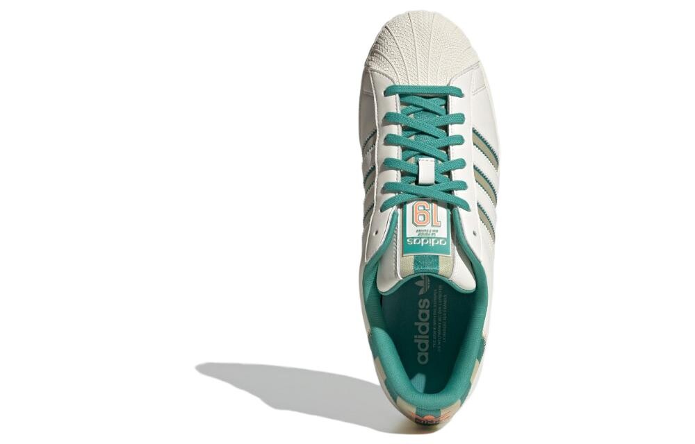 Adidas originals Superstar Обувь для скейтбординга унисекс, White/Green — фото 4