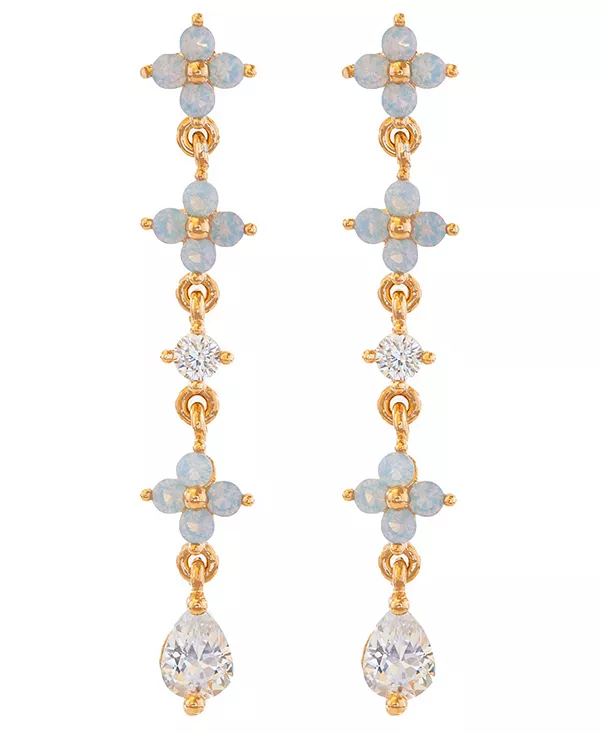 

Серьги-Подвески «Голубая любовь» Girls Crew, gold-plated