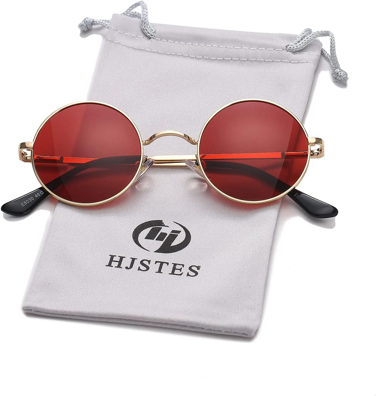 

Поляризованные круглые солнцезащитные очки HJSTES для женщин и мужчин в стиле ретро-хиппи, маленькие круглые солнцезащитные очки, 2 Pack (Gold/Red+black/Grey)