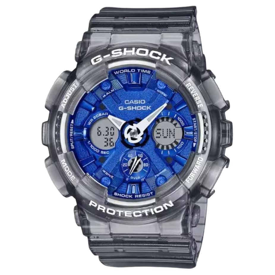 

CASIO Женские цифровые часы серии 45,9 мм синего цвета GMA-S120TB-8A
