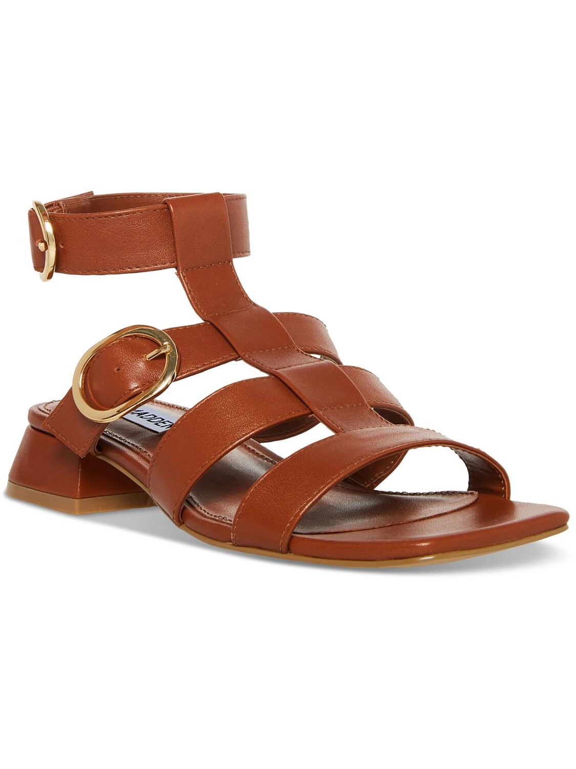 

Женские кожаные гладиаторы Aylin с квадратным носком Steve Madden, коричневый