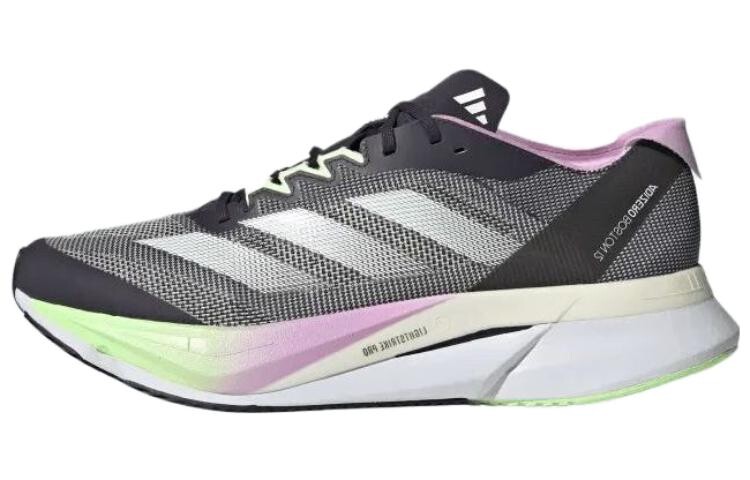 

Кроссовки adidas Adizero Boston 12 Aurora Black Zero Metalic Green Spark, зеленый