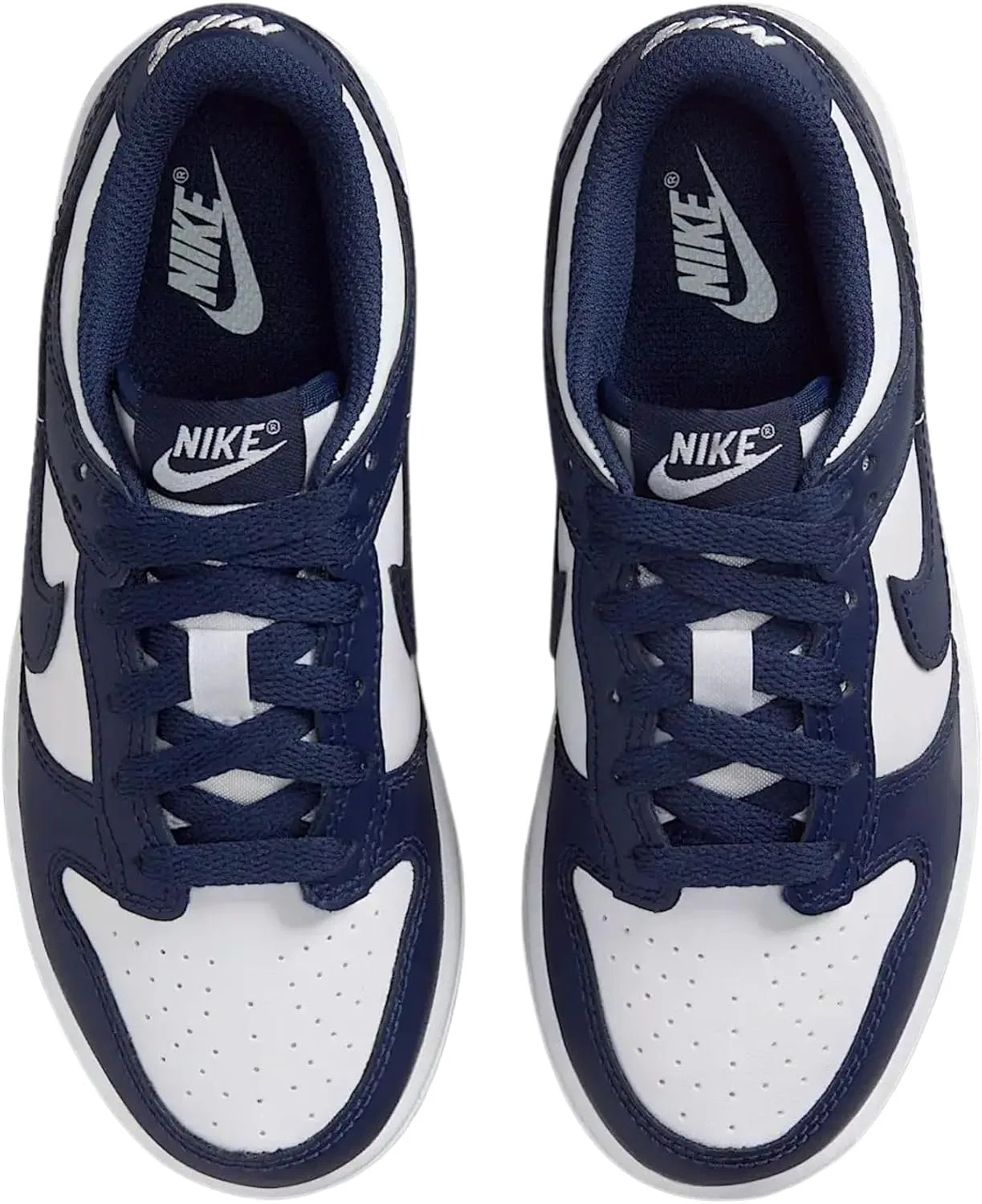 Кроссовки Nike Dunk Low, детские, белый/темно-синий — фото 3