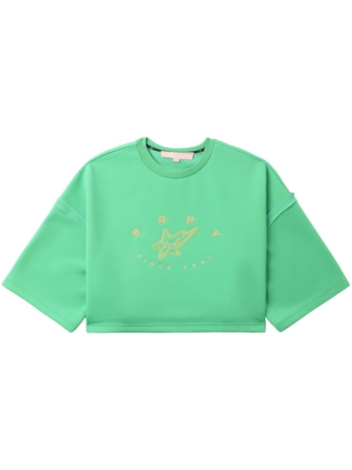 

Укороченная футболка с вышитым логотипом BAPY BY *A BATHING APE, зеленый