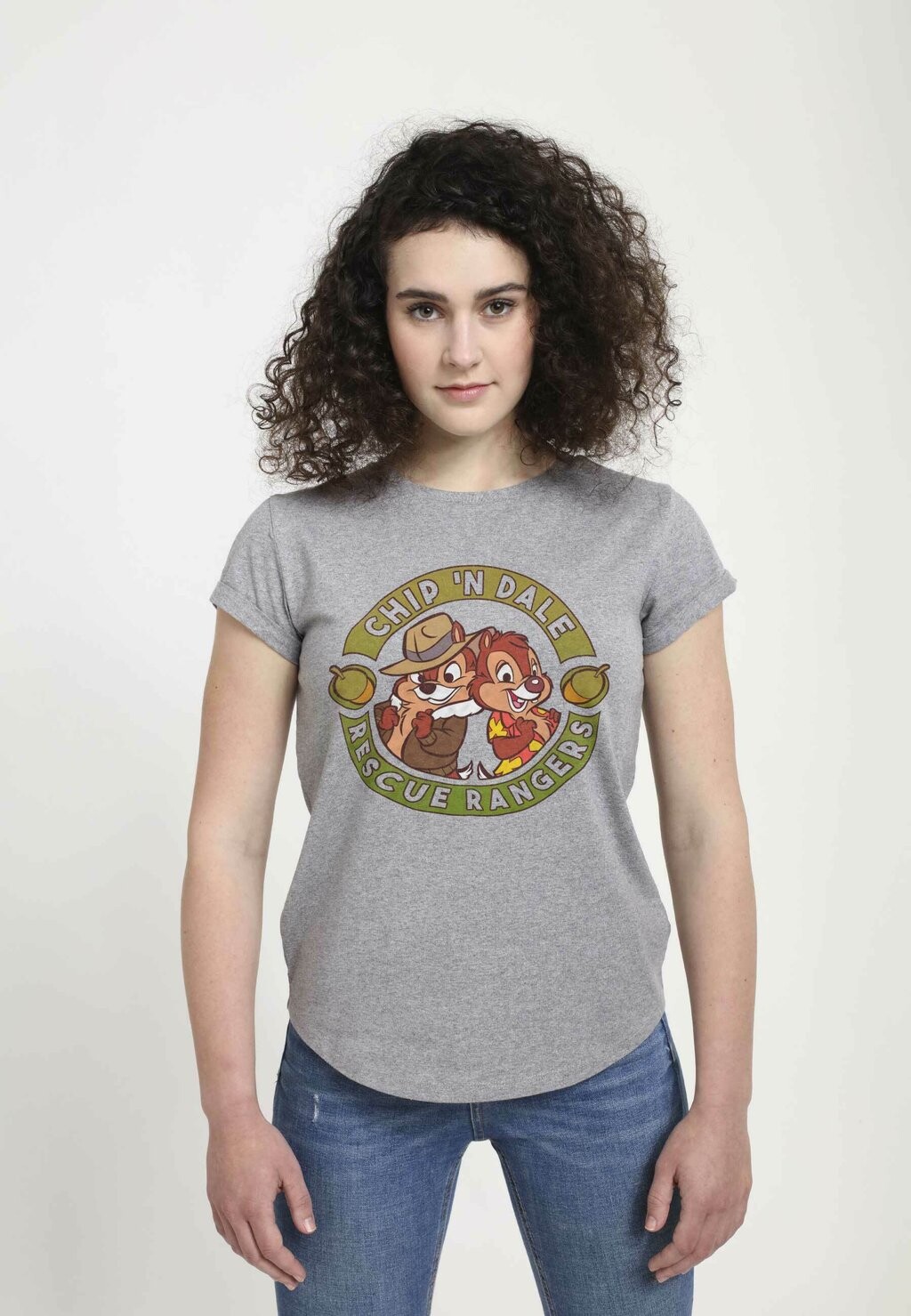 

Футболка с принтом CHIP 'N DALE RESCUE RANGERS Disney, цвет Mottled Light Grey