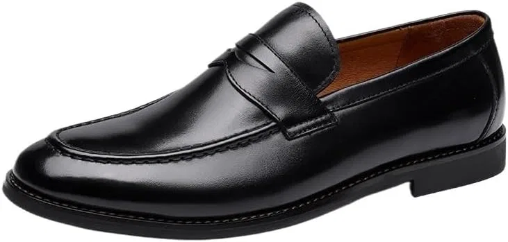 Лоферы мужские кожаные, классические, Black UOPYNE