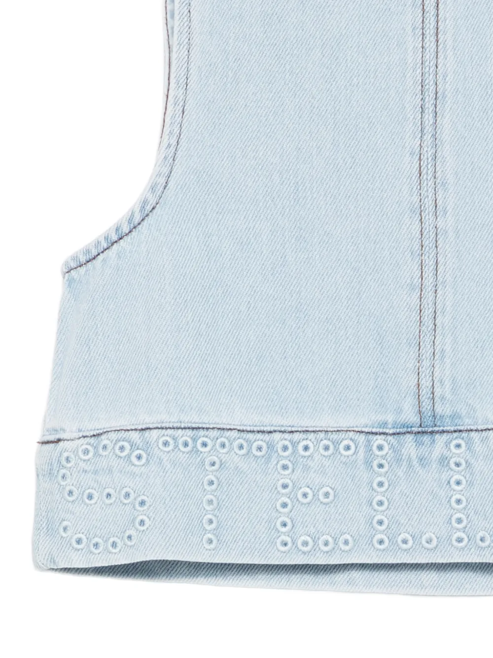 Джинсовый укороченный топ Stella Mccartney Kids, синий — фото 3