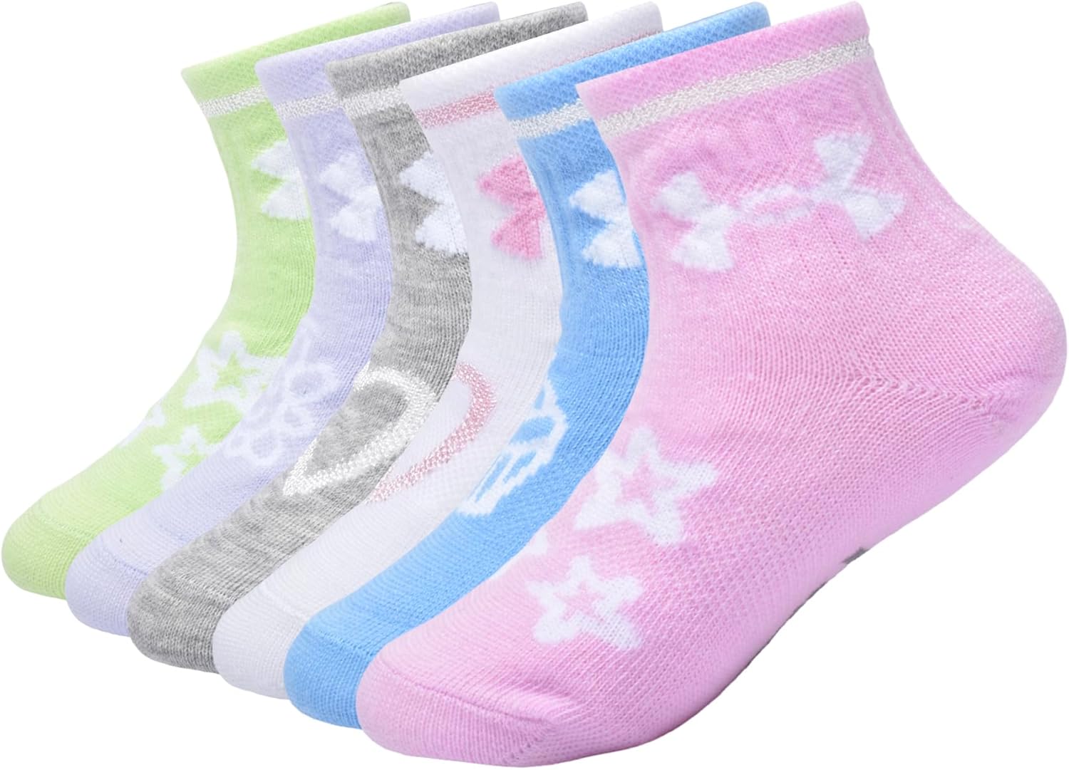 Детские носки Under Armour Multi Pack Quarter, Stellar Pink