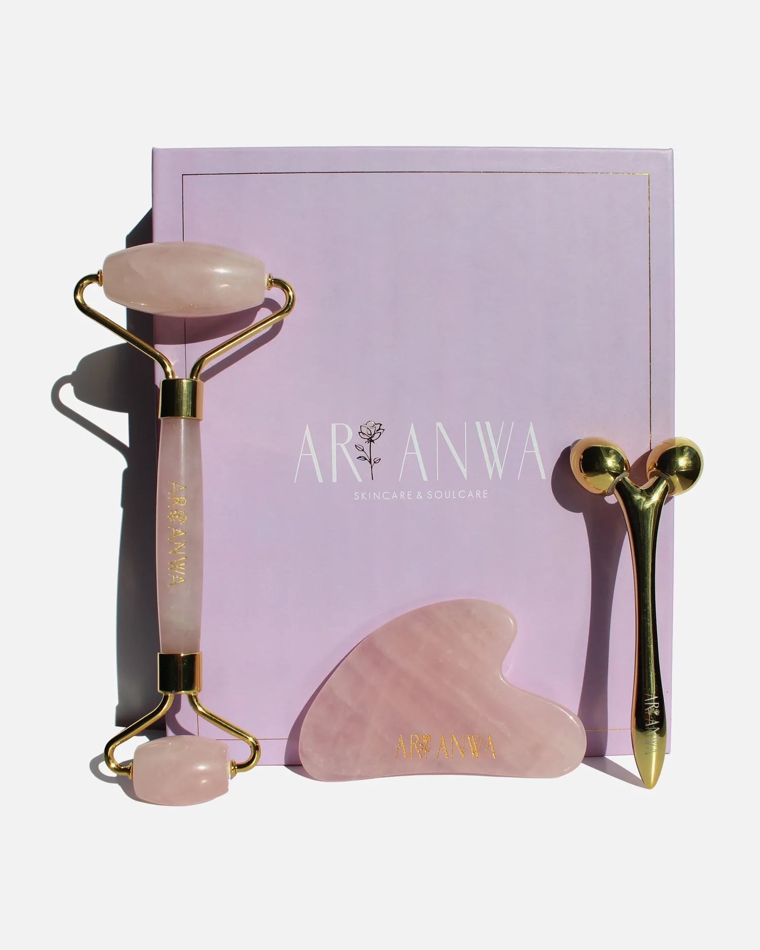 Аксессуары для массажа, набор для фейс-йоги, розовый Ari Anwa Skincare, 290 гр