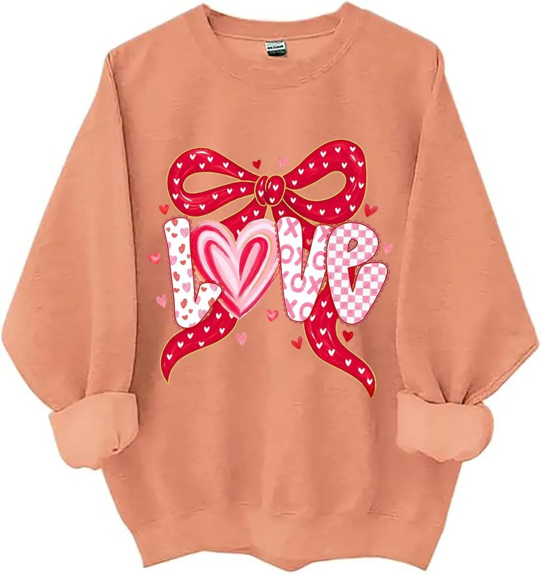 

Кофта Coquette Bow Love, романтичный худи на День святого Валентина LNDOCAI