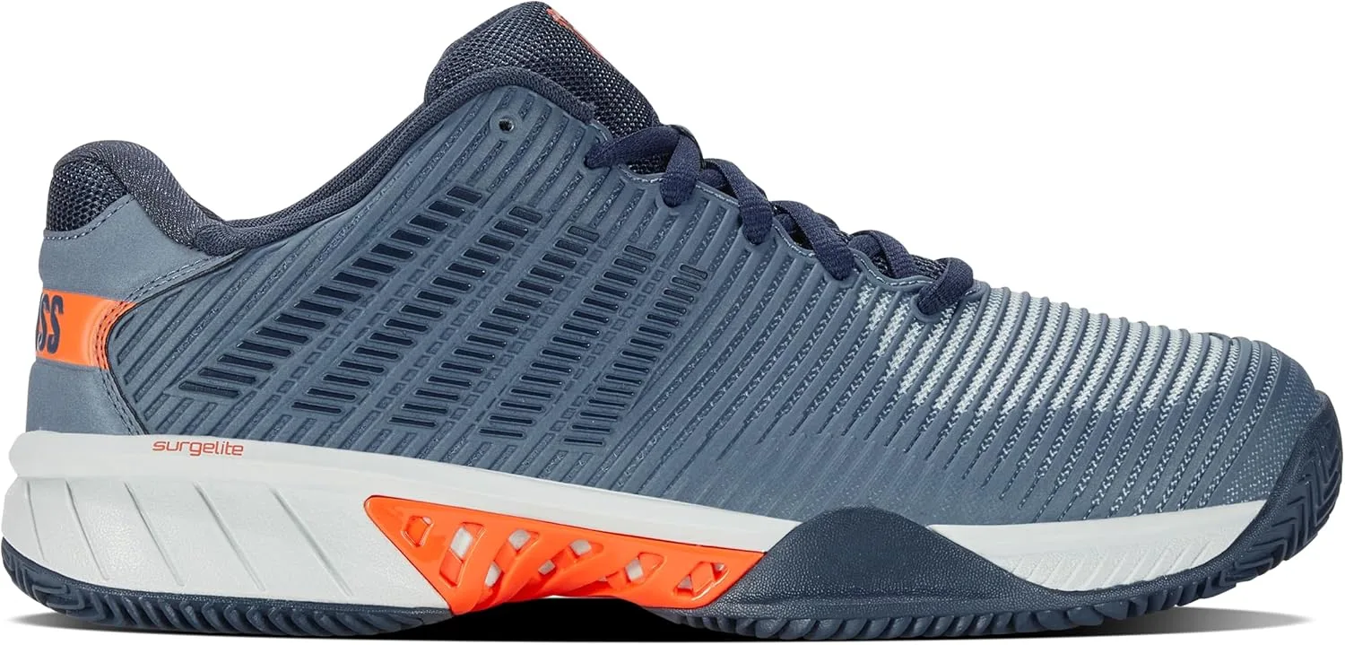 K-Swiss Мужские теннисные кроссовки Performance Hypercourt Express Hb - Highrise/Black/Neon Blaze — фото 3