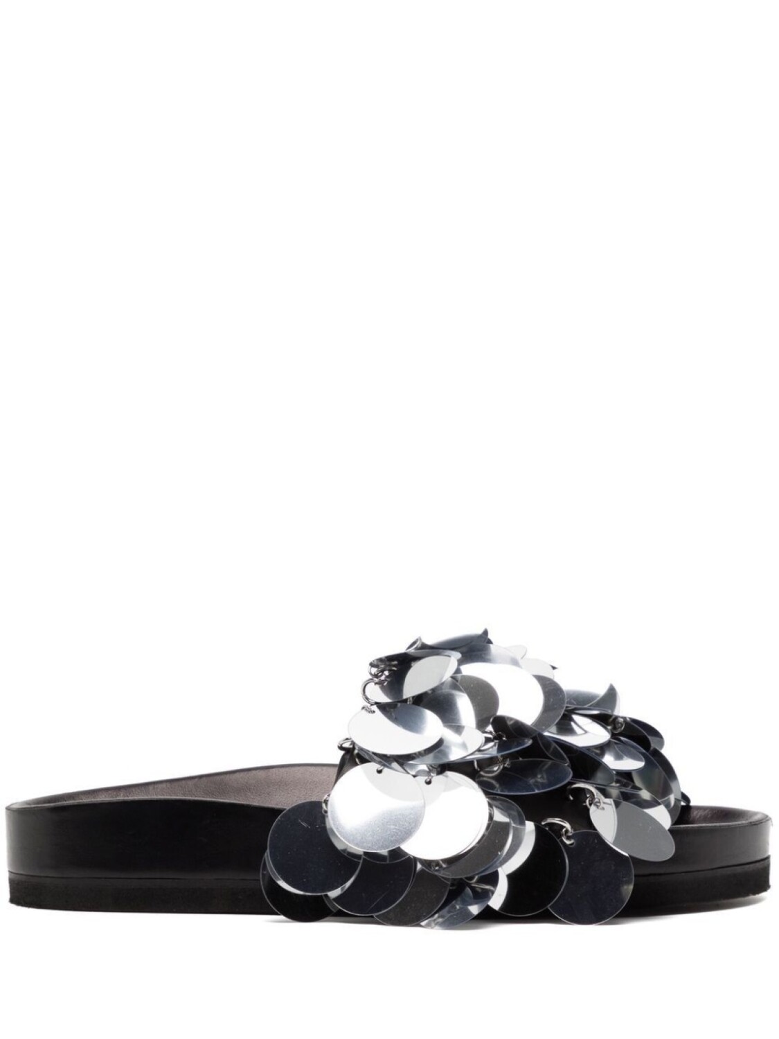 Rabanne сандалии Sparkle, серебристый