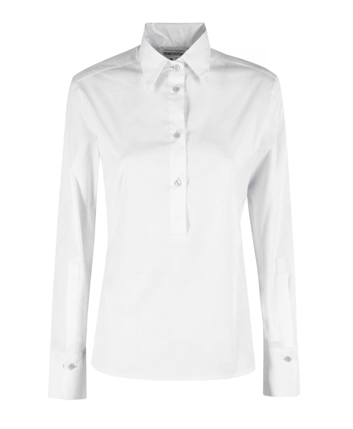 

Классическая белая хлопковая рубашка Semicouture, белый