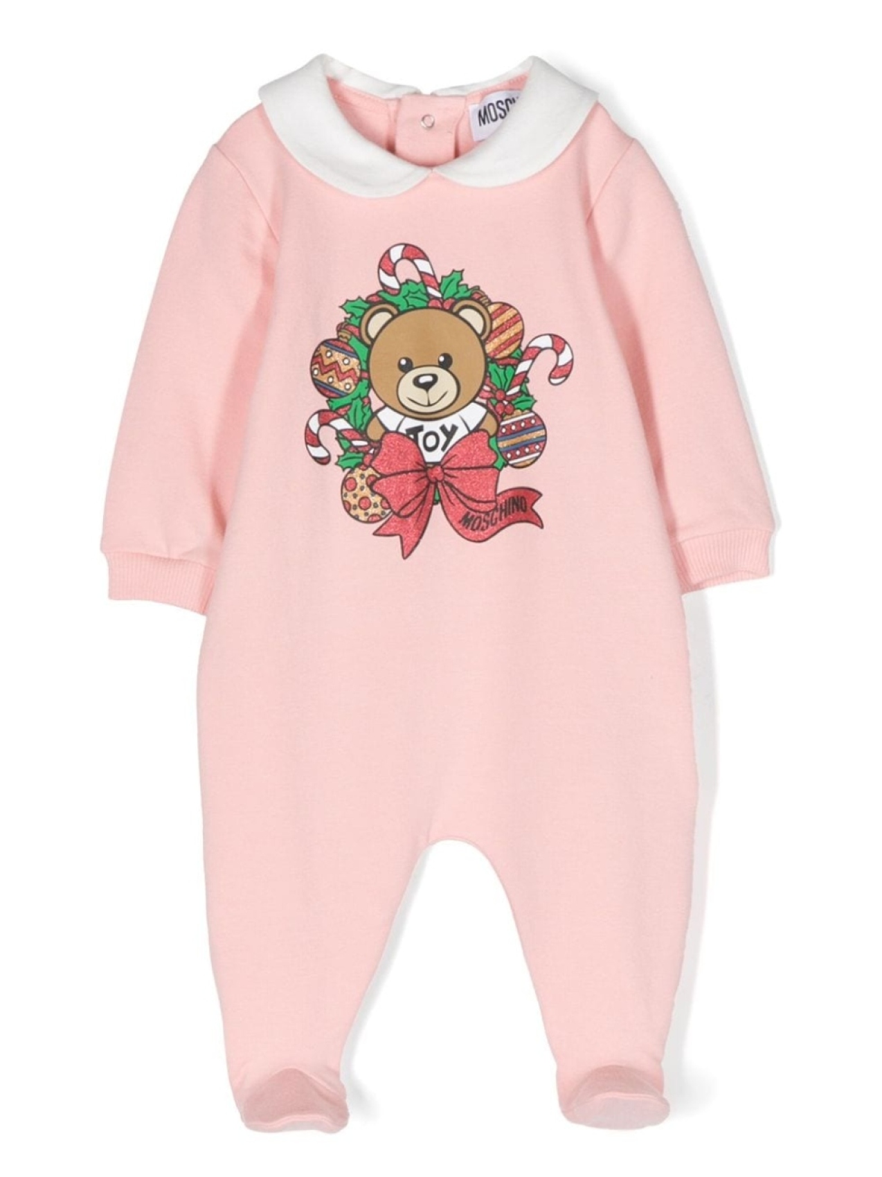 

Moschino Kids ромпер с принтом Teddy Bear, розовый