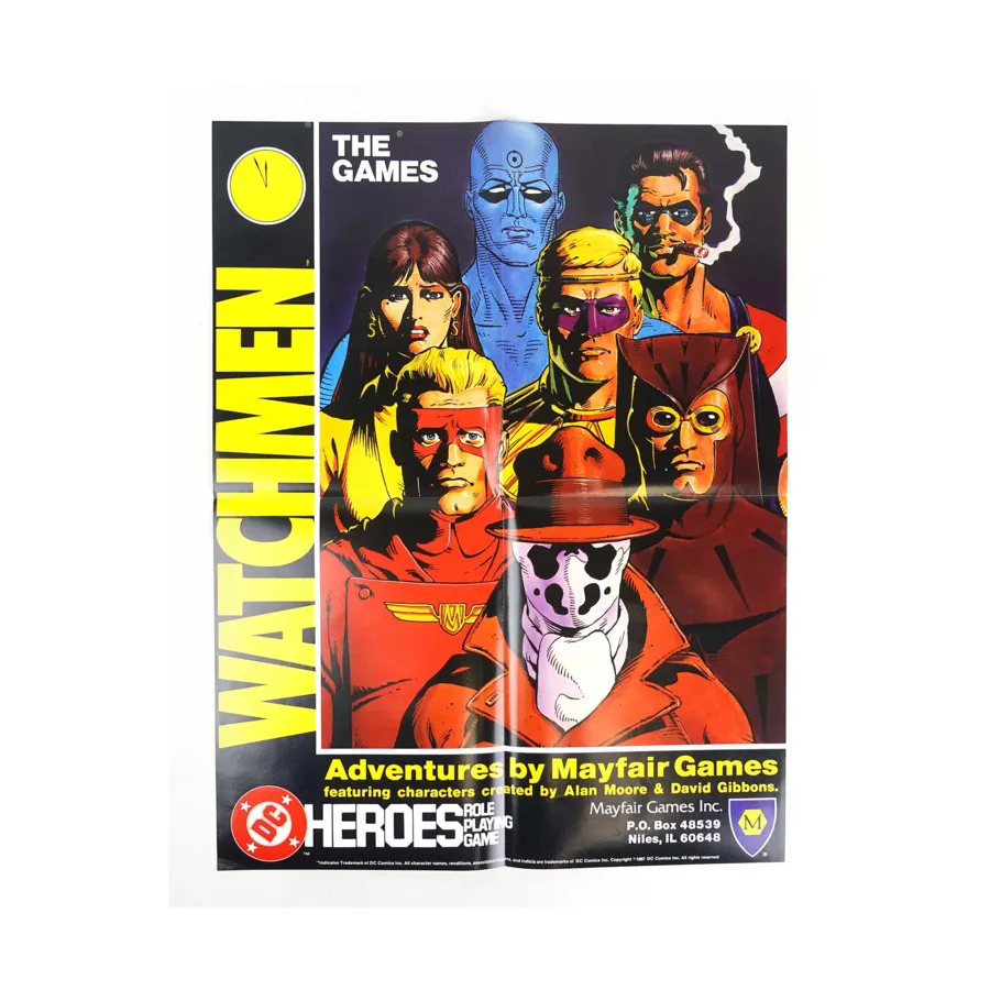 

«Хранители» — промо-постер ролевой игры DC Heroes, DC Heroes - Modules & Miscellaneous (Mayfair Games)