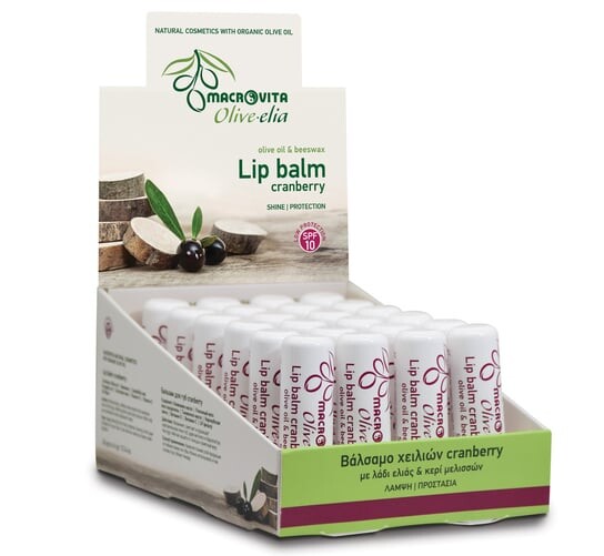 

Помада MACROVITA OLIVE-ELIA с биоингредиентами SPF10 CRANBERRY 4г