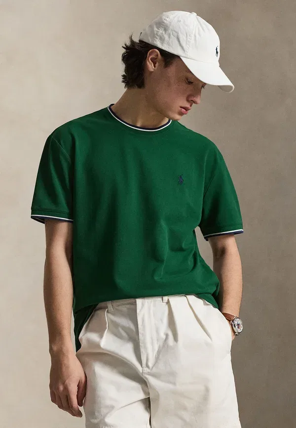Футболка Polo Ralph Lauren Classic Fit Stretch Mesh, новый лес