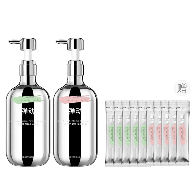 Имитация парфюмированного геля для душа Pure Fragrance 8+minutes, Pink City Shower Gel 450ml+Beiyisi Garden Shower Gel 450ml+10ml