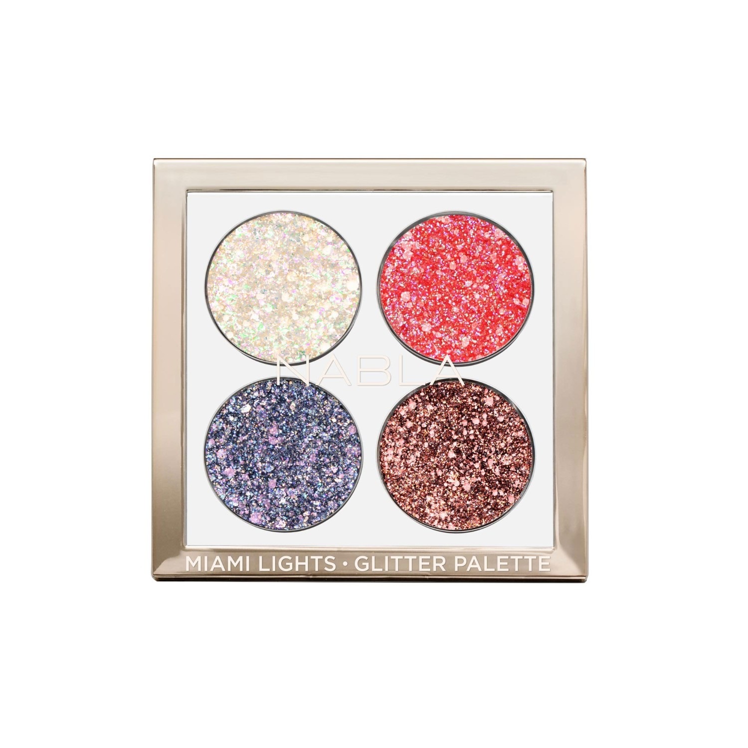 

Тени для век miami lights glitter palette Nabla, вес 4 гр.