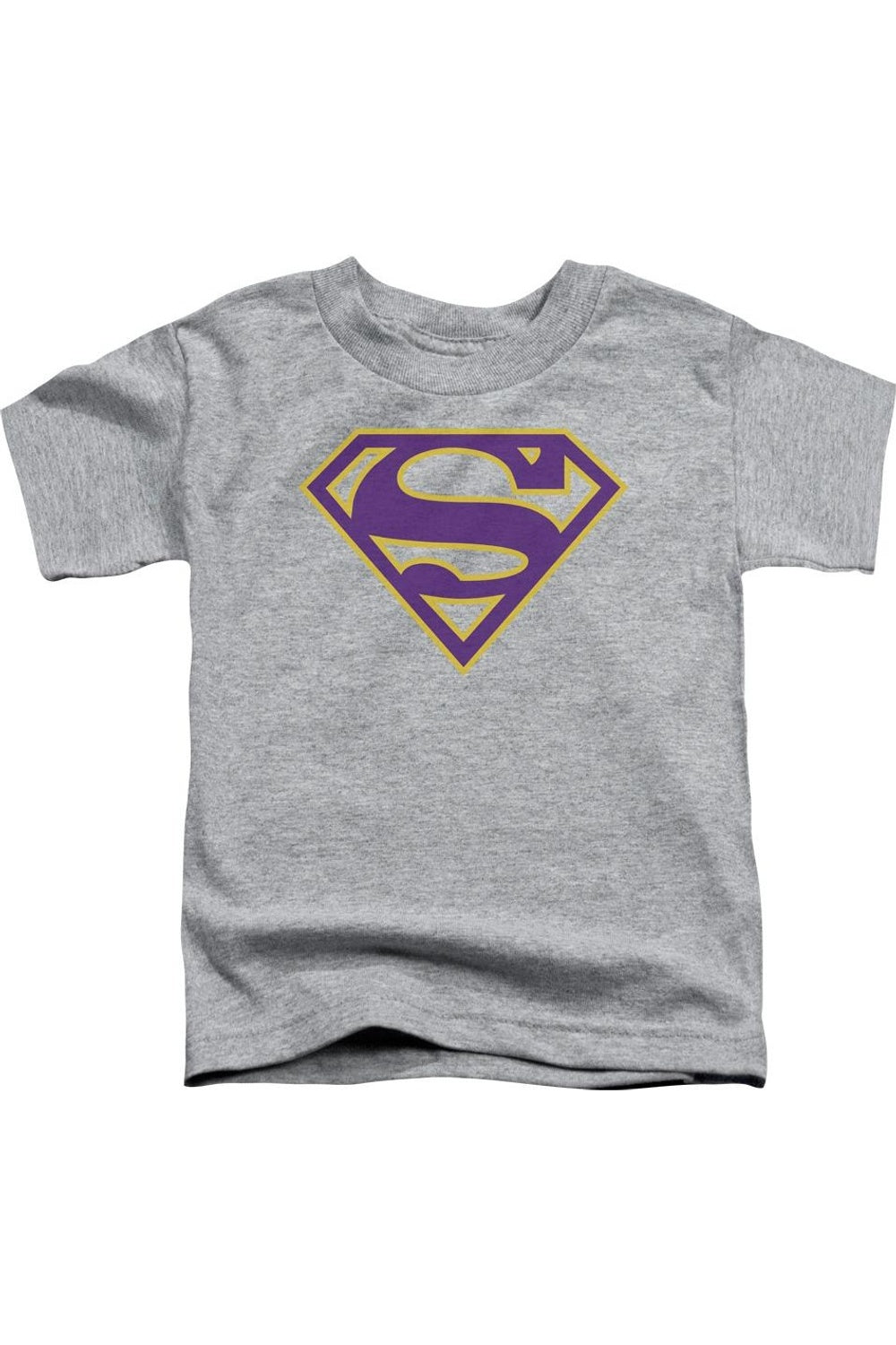 

Футболка с коротким рукавом для малышей с фиолетово-золотым щитом Superman Gildan