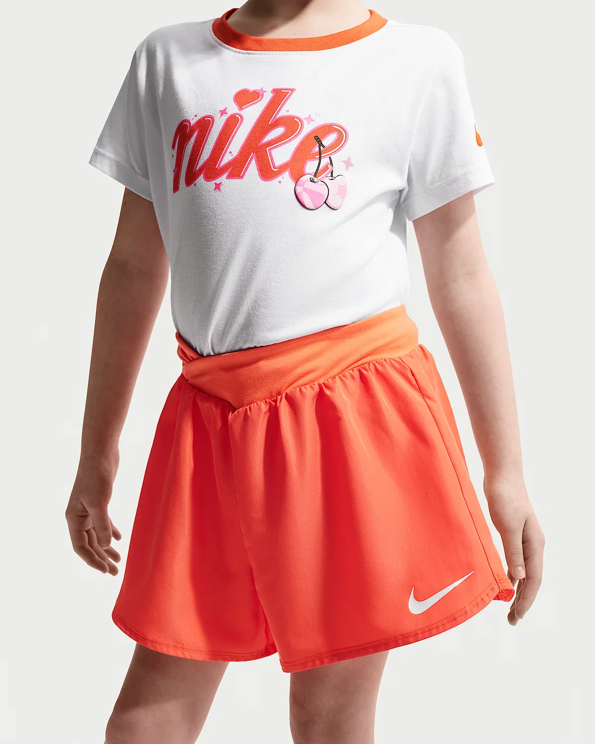 Детский набор Nike Dri-FIT: футболка и шорты, Turf Orange — фото 4