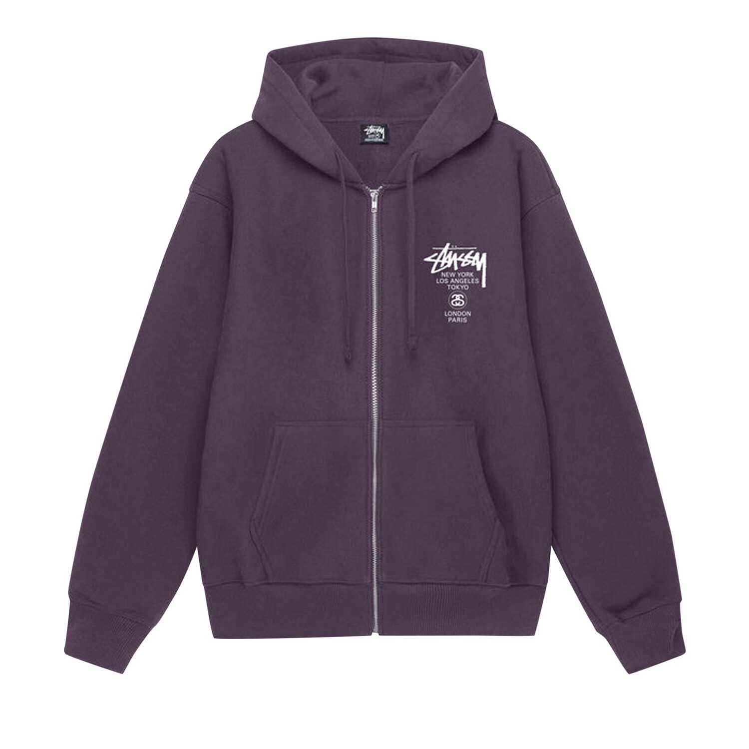 

Толстовка на молнии Stussy World Tour Ash Heather