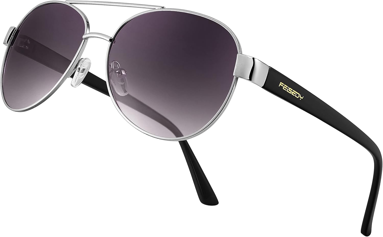 

Классические солнцезащитные очки-авиаторы FEISEDY для женщин, поляризованные очки-пилот для мужчин, защита UV400, для вождения, рыбалки, гольфа, B4109, 003 Sliver Frame/Gradient Grey Lenses
