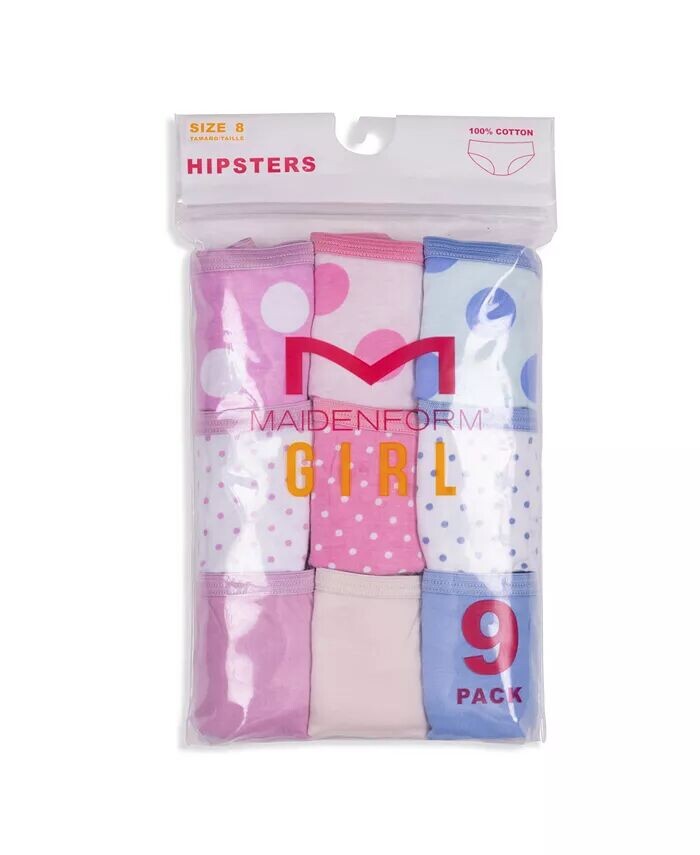 Хипстерское нижнее белье Big Girls Big and Little Dots, упаковка из 9 шт Maidenform, розовый — фото 3