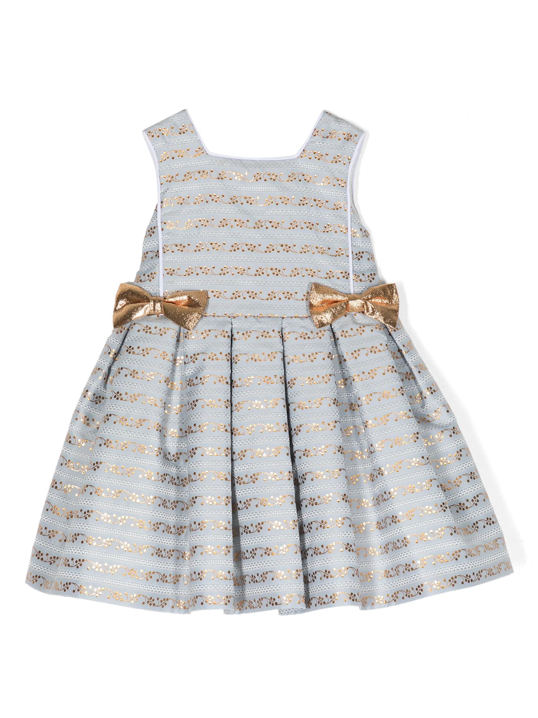 

Жаккардовое платье миди с бантом Hucklebones London, синий