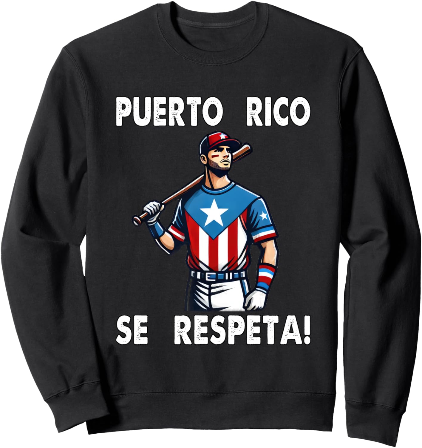 

Толстовка бейсболиста с флагом Puerto Rico Se Respta Boricua Puerto Rico Se Respeta Collection, More Here, черный