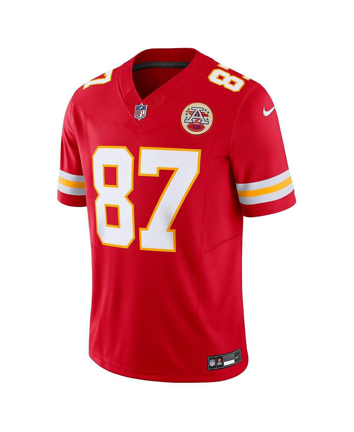 Мужские кроссовки Travis Kelce Red Kansas City Chiefs Vapor F.U.S.E. Ограниченный Джерси Nike — фото 3