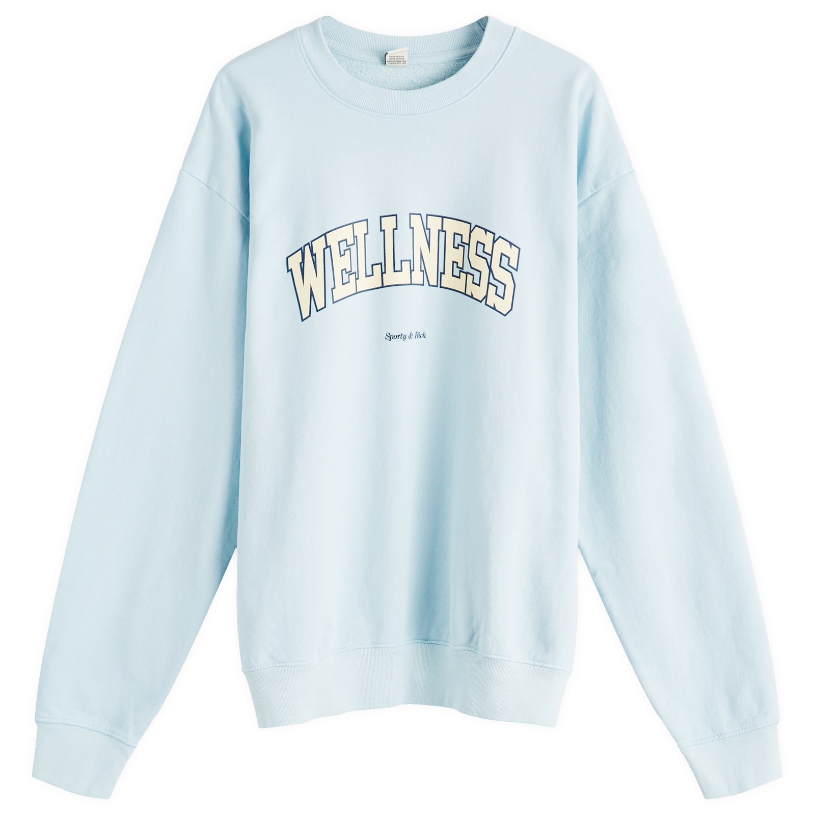 

Толстовка Sporty & Rich Wellness Ivy Sweatshirt, цвет China Blue, Almond & Navy