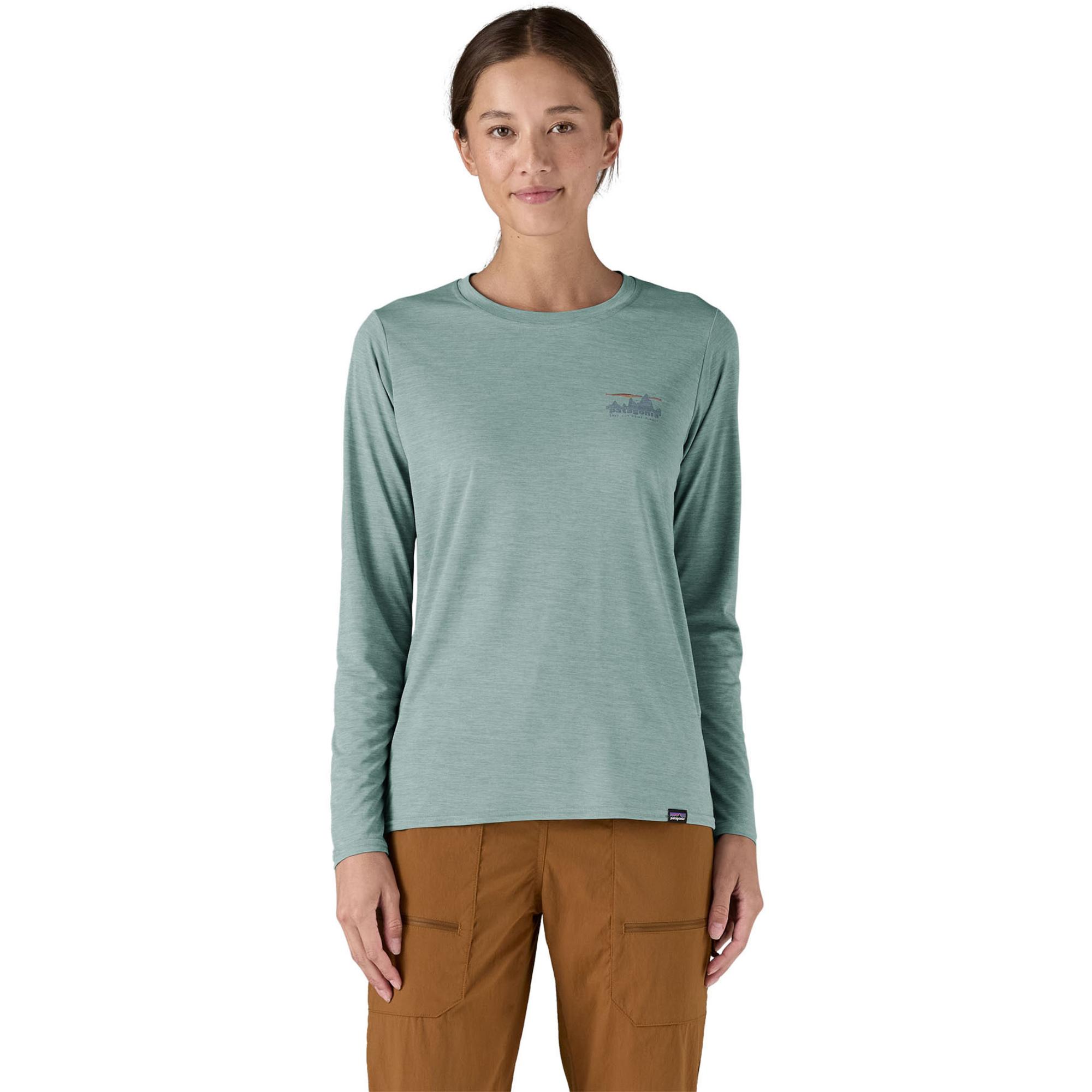 Женская футболка с длинными рукавами Capilene Cool Daily Graphic Patagonia, 73 Skyline Thermal Blue X-Dye — фото 2