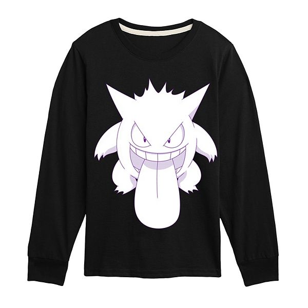 

Футболка с длинным рукавом и принтом Pokémon Gengar для мальчиков 8-20 Licensed Character, Black