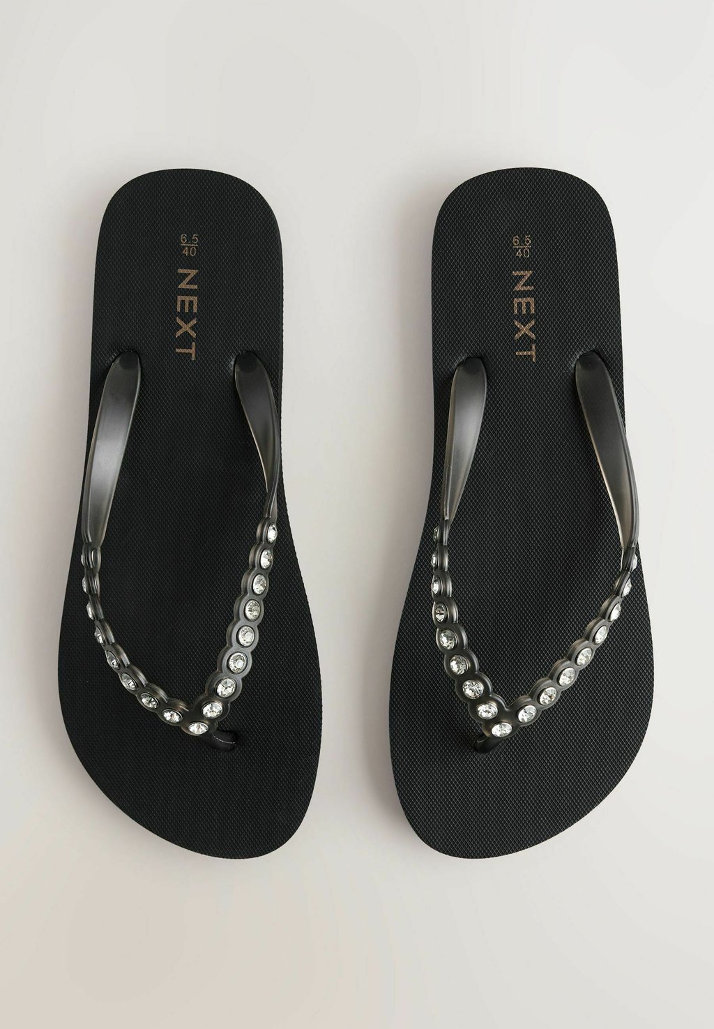Сандалии с Т-образной застежкой REGULAR FIT - JEWELLED BEACH - Pool slides Next, черный — фото 2