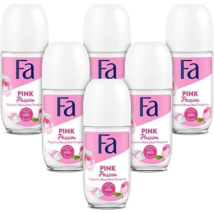 

Шариковый дезодорант Pink Passion, 50 мл, 6 шт., Fa