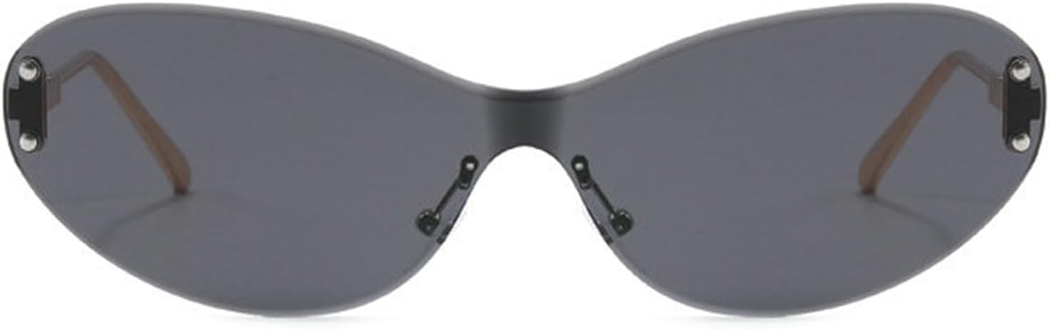 

Винтажные солнцезащитные очки Willochra большого размера, цельные, круглые, для женщин и мужчин, без оправы, металлические, овальные, с градиентным переходом цвета, защита от УФ-излучения UV400, C1