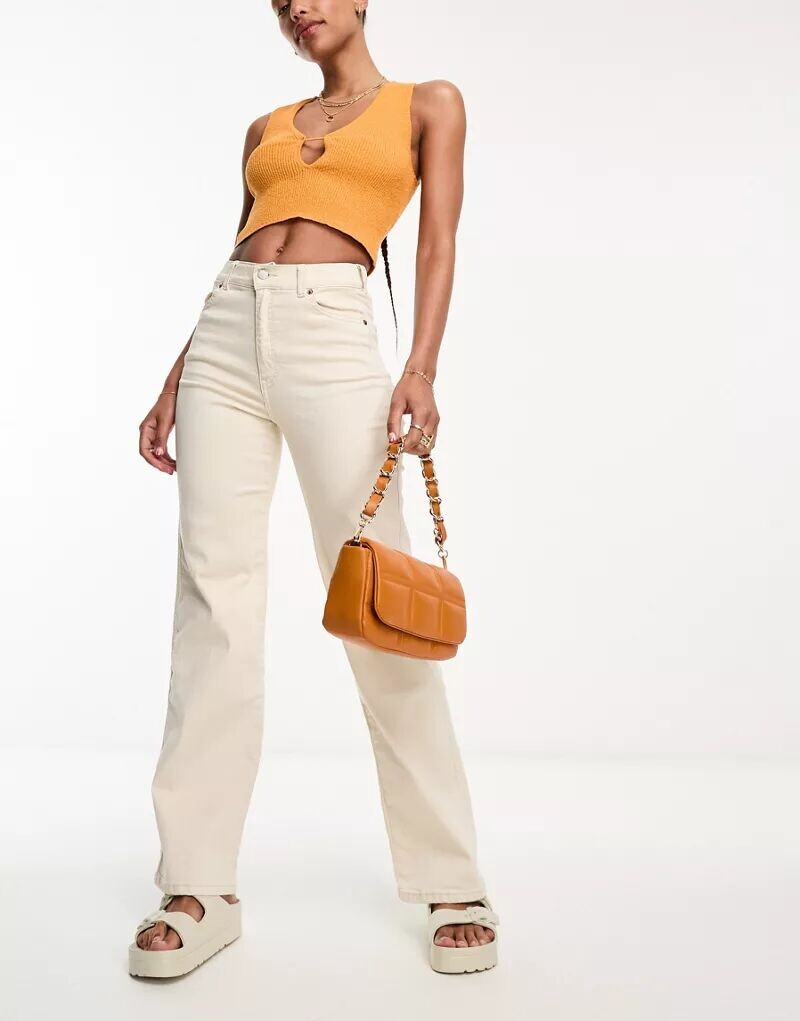 

Доктор Джинсы Moxy бежевого цвета с прямыми штанинами и очень завышенной талией Dr Denim, Белый, Доктор Джинсы Moxy бежевого цвета с прямыми штанинами и очень завышенной талией Dr Denim