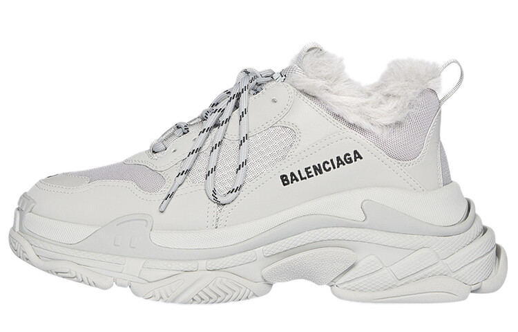 Кроссовки Balenciaga Triple S Fake Fur Grey Women's