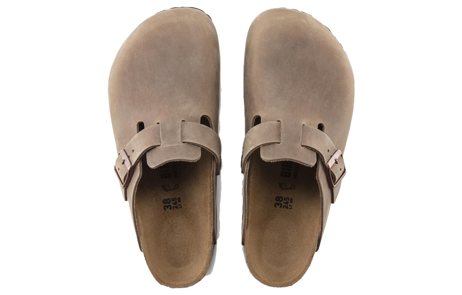 Бостонские сабо с закрытым носком унисекс Birkenstock, цвет Light Coffee — фото 3