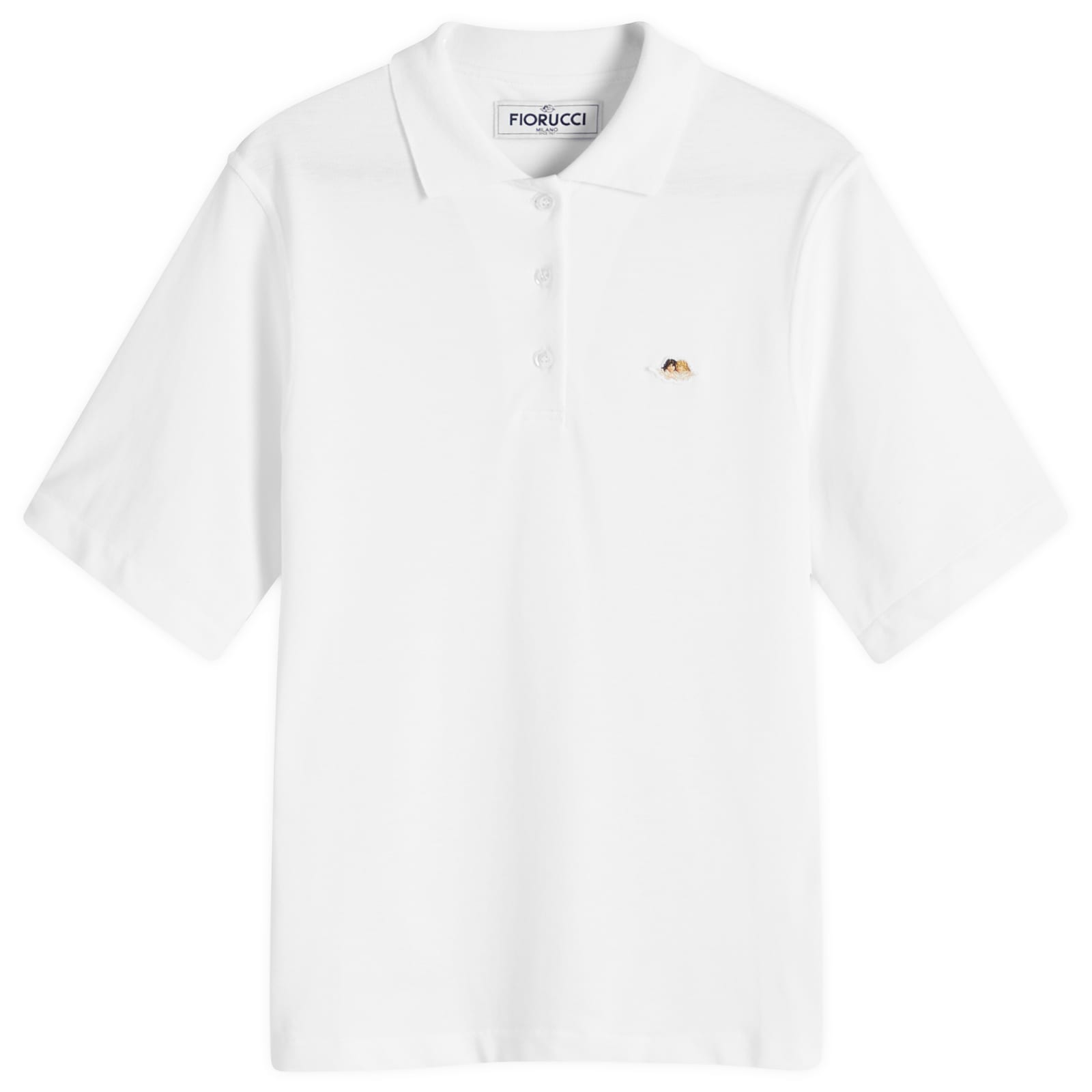 

Поло Fiorucci White Angel Patch Polo Shirt, белый