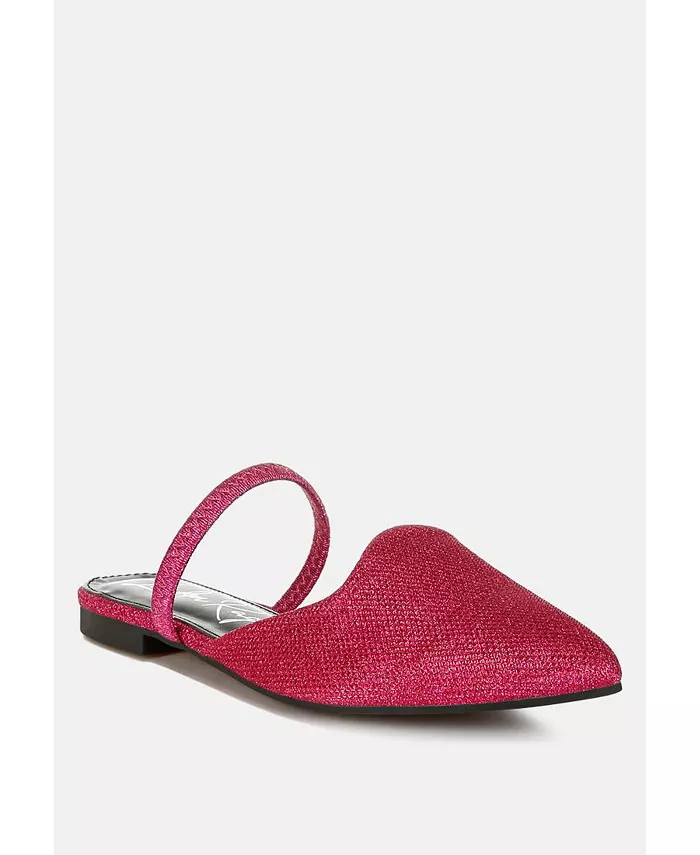 Туфли-мюли Twiggy Glitter из искусственной кожи с блестками London Rag, розовый — фото 2